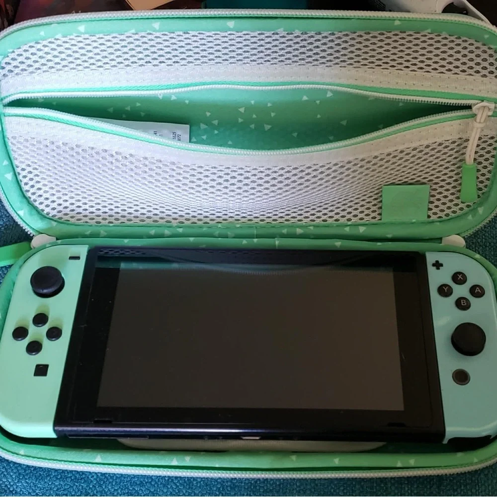 Nintendo Switch Animal Crossing Edition w/Protective Case & adapter